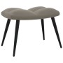 Silla de relajación con reposapiés terciopelo gris claro de vidaXL, Sillones - Ref: Foro24-328084, Precio: 119,06 €, Descuent...