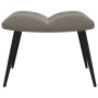 Silla de relajación con reposapiés terciopelo gris claro de vidaXL, Sillones - Ref: Foro24-328084, Precio: 119,06 €, Descuent...