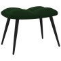 Silla de relajación con taburete terciopelo verde oscuro de vidaXL, Sillones - Ref: Foro24-328086, Precio: 126,83 €, Descuent...