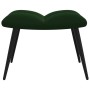 Silla de relajación con taburete terciopelo verde oscuro de vidaXL, Sillones - Ref: Foro24-328086, Precio: 126,83 €, Descuent...