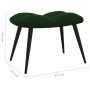 Silla de relajación con taburete terciopelo verde oscuro de vidaXL, Sillones - Ref: Foro24-328086, Precio: 126,83 €, Descuent...