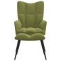 Silla de relajación con reposapiés terciopelo verde claro de vidaXL, Sillones - Ref: Foro24-328087, Precio: 139,82 €, Descuen...