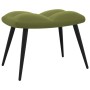 Silla de relajación con reposapiés terciopelo verde claro de vidaXL, Sillones - Ref: Foro24-328087, Precio: 139,82 €, Descuen...