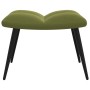 Silla de relajación con reposapiés terciopelo verde claro de vidaXL, Sillones - Ref: Foro24-328087, Precio: 139,82 €, Descuen...