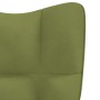 Silla de relajación con reposapiés terciopelo verde claro de vidaXL, Sillones - Ref: Foro24-328087, Precio: 139,82 €, Descuen...