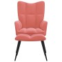 Relax armchair with pink velvet footstool by vidaXL, Armchairs - Ref: Foro24-328088, Price: 139,82 €, Discount: %