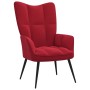 Silla de relajación con reposapiés terciopelo rojo tinto de vidaXL, Sillones - Ref: Foro24-328089, Precio: 123,48 €, Descuent...