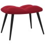 Silla de relajación con reposapiés terciopelo rojo tinto de vidaXL, Sillones - Ref: Foro24-328089, Precio: 123,48 €, Descuent...