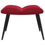 Silla de relajación con reposapiés terciopelo rojo tinto de vidaXL, Sillones - Ref: Foro24-328089, Precio: 123,48 €, Descuent...