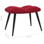 Silla de relajación con reposapiés terciopelo rojo tinto de vidaXL, Sillones - Ref: Foro24-328089, Precio: 123,48 €, Descuent...