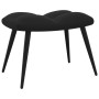 Silla de relajación con reposapiés terciopelo negro de vidaXL, Sillones - Ref: Foro24-328090, Precio: 127,09 €, Descuento: %