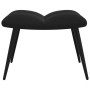 Silla de relajación con reposapiés terciopelo negro de vidaXL, Sillones - Ref: Foro24-328090, Precio: 138,35 €, Descuento: %