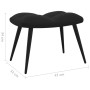 Silla de relajación con reposapiés terciopelo negro de vidaXL, Sillones - Ref: Foro24-328090, Precio: 138,35 €, Descuento: %