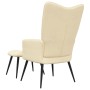 Relaxation chair with footrest in cream white velvet by vidaXL, Armchairs - Ref: Foro24-328093, Price: 120,99 €, Discount: %