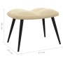 Silla de relajación con reposapiés terciopelo blanco crema de vidaXL, Sillones - Ref: Foro24-328093, Precio: 122,50 €, Descue...