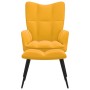 Mustard yellow velvet relaxation chair with footrest by vidaXL, Armchairs - Ref: Foro24-328091, Price: 138,35 €, Discount: %