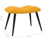 Silla de relajación con reposapiés terciopelo amarillo mostaza de vidaXL, Sillones - Ref: Foro24-328091, Precio: 131,72 €, De...