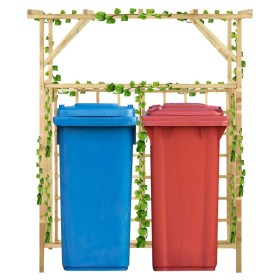 Garden pergola for 2 trash cans impregnated pine wood by vidaXL, Pergolas, arches and garden trellises - Ref: Foro24-316063, ...