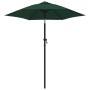 Green aluminum umbrella 200x224 cm by vidaXL, Umbrellas - Ref: Foro24-47205, Price: 44,66 €, Discount: %