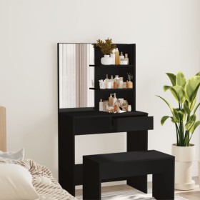 Dressing table with black mirror 74.5x40x141 cm by vidaXL, Bedroom Dressers - Ref: Foro24-802805, Price: 86,99 €, Discount: %