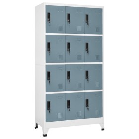 Light gray and dark gray steel locker 90x45x180 cm by vidaXL, Lockers and storage cabinets - Ref: Foro24-339819, Price: 365,9...