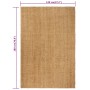 Alfombra rectangular yute natural 120x180 cm de vidaXL, Alfombras - Ref: Foro24-345106, Precio: 71,34 €, Descuento: %