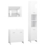 Juego muebles de baño 3 piezas madera ingeniería blanco brillo de vidaXL, Muebles de baño - Ref: Foro24-3056922, Precio: 143,...