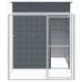 Chicken coop with corral gray galvanized steel 165x251x181 cm by vidaXL, Cages and habitats for small animals - Ref: Foro24-1...