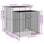 Chicken coop with corral gray galvanized steel 165x251x181 cm by vidaXL, Cages and habitats for small animals - Ref: Foro24-1...