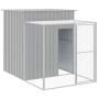 Chicken coop with light gray galvanized steel enclosure 165x251x181cm by vidaXL, Cages and habitats for small animals - Ref: ...