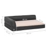 Dark gray ergonomic dog bed mattress 60x42cm by vidaXL, Beds for dogs - Ref: Foro24-171325, Price: 30,96 €, Discount: %