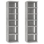 Shoe rack furniture 2 units concrete gray color 27.5x27x102 cm by vidaXL, Shoe racks and shoe organizers - Ref: Foro24-808494...