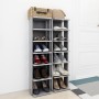 Shoe rack furniture 2 units concrete gray color 27.5x27x102 cm by vidaXL, Shoe racks and shoe organizers - Ref: Foro24-808494...