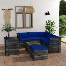 Pallet furniture for garden 8 pcs solid pine wood cushions by vidaXL, Garden sets - Ref: Foro24-3062041, Price: 729,99 €, Dis...