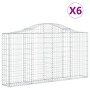 Gabionenkörbe 6 Stk. Bogenform Eisen 200x30x100/120 cm von vidaXL, Töpfe und Pflanzgefäße - Ref: Foro24-3145434, Preis: 482,9...