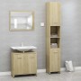 3-piece bathroom furniture set engineered wood Sonoma oak by vidaXL, Bathroom furniture - Ref: Foro24-3056919, Price: 130,60 ...