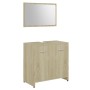 Juego muebles de baño 3 piezas madera ingeniería roble Sonoma de vidaXL, Muebles de baño - Ref: Foro24-3056919, Precio: 138,2...