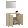 3-piece bathroom furniture set engineered wood Sonoma oak by vidaXL, Bathroom furniture - Ref: Foro24-3056919, Price: 130,60 ...