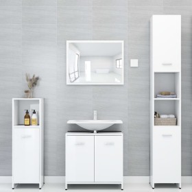 4-piece bathroom furniture set in white gloss engineered wood by vidaXL, Bathroom furniture - Ref: Foro24-3056886, Price: 191...