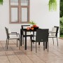 Garden chairs with cushions, 4 units, black synthetic rattan by vidaXL, Garden sets - Ref: Foro24-319879, Price: 288,83 €, Di...