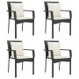 Garden chairs with cushions, 4 units, black synthetic rattan by vidaXL, Garden sets - Ref: Foro24-319879, Price: 288,83 €, Di...