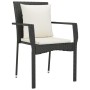 Garden chairs with cushions, 4 units, black synthetic rattan by vidaXL, Garden sets - Ref: Foro24-319879, Price: 288,83 €, Di...