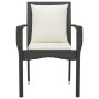 Garden chairs with cushions, 4 units, black synthetic rattan by vidaXL, Garden sets - Ref: Foro24-319879, Price: 288,83 €, Di...