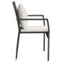 Garden chairs with cushions, 4 units, black synthetic rattan by vidaXL, Garden sets - Ref: Foro24-319879, Price: 288,83 €, Di...