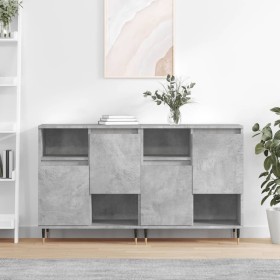 Sideboards 2 pcs concrete gray plywood by vidaXL, Sideboards - Ref: Foro24-3190121, Price: 109,99 €, Discount: %