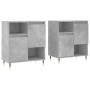 Aparadores 2 uds madera contrachapada gris hormigón de vidaXL, Aparadores - Ref: Foro24-3190121, Precio: 110,13 €, Descuento: %