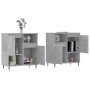 Aparadores 2 uds madera contrachapada gris hormigón de vidaXL, Aparadores - Ref: Foro24-3190121, Precio: 110,13 €, Descuento: %