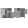 Aparadores 2 uds madera contrachapada gris hormigón de vidaXL, Aparadores - Ref: Foro24-3190121, Precio: 110,13 €, Descuento: %