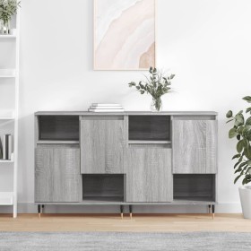 Sideboards 2 pieces Sonoma gray plywood by vidaXL, Sideboards - Ref: Foro24-3190123, Price: 138,99 €, Discount: %