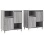 Aparadores 2 piezas madera contrachapada gris Sonoma de vidaXL, Aparadores - Ref: Foro24-3190123, Precio: 112,89 €, Descuento: %